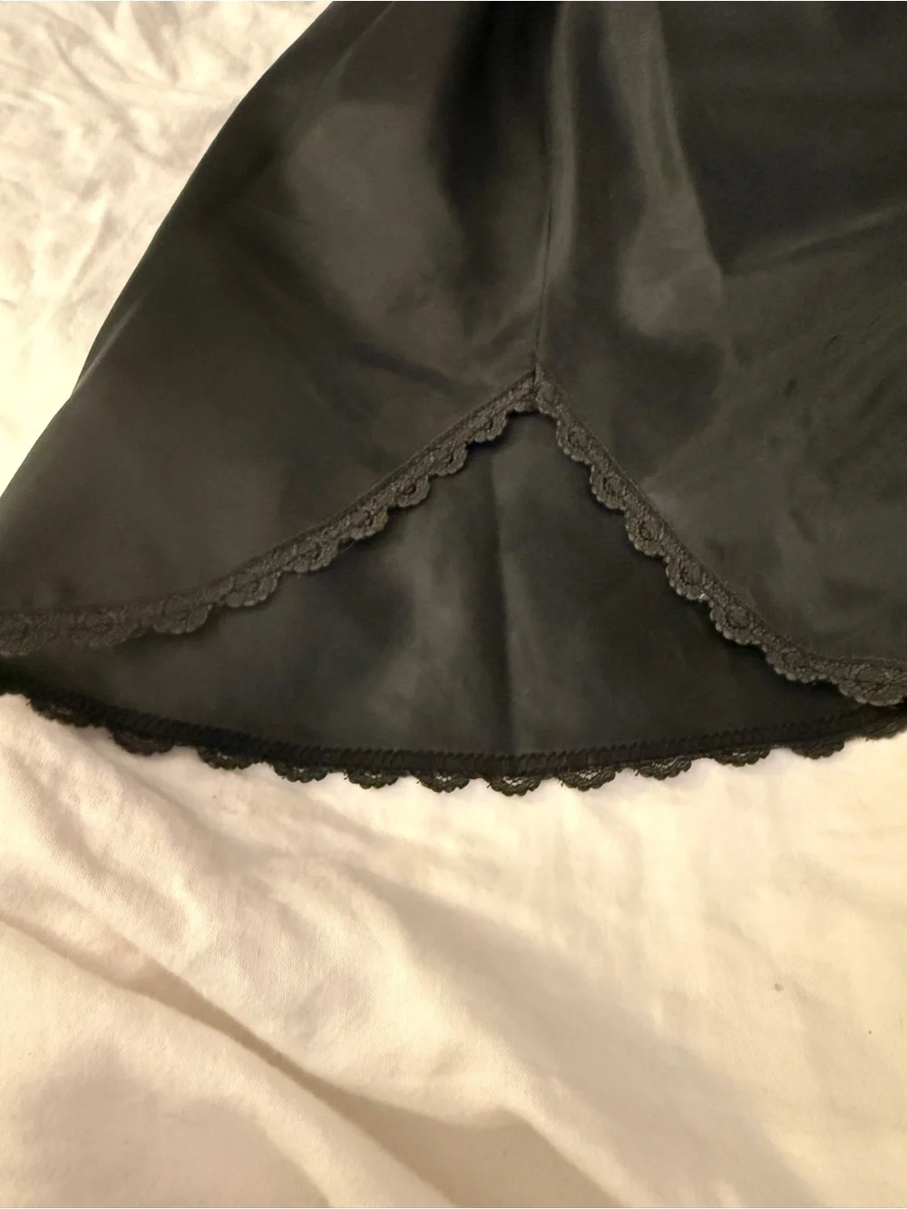 Black Lace-Trim Slip Dress - Women Intimates & Sleepwear OS (Small - Medium)